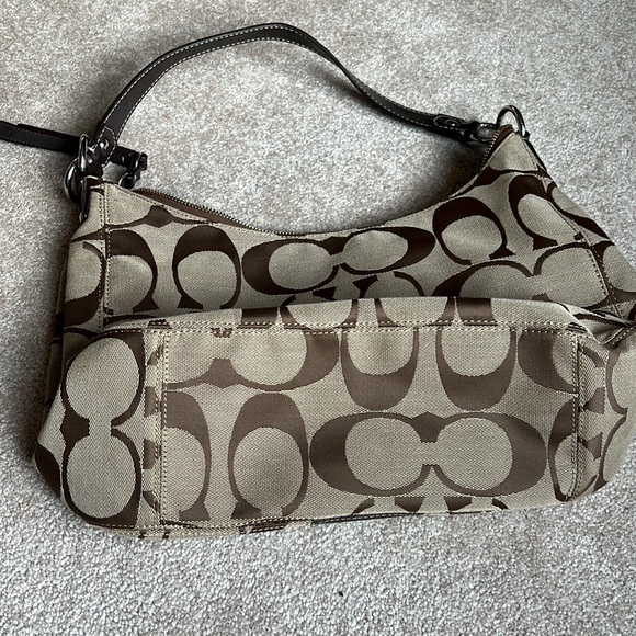 Coach Brown/Tan Logo Purse(never-used) - Picture 3 of 5